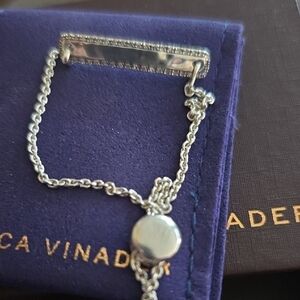 Monica Vinader Havana Bar, Diamond Pave Silver Chain Bracelet
